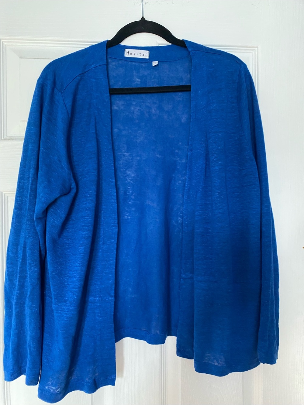 Habitat Women's Open Front Blue Cardigan Sweater